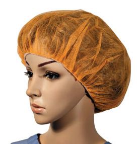 Bouffant Cap,24", Orange,  100/bag