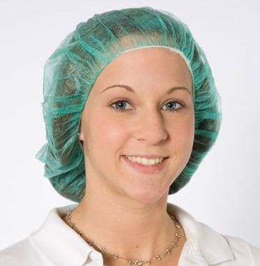 Bouffant Cap, Poly, 21" Green, 1m/cs