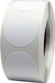 Label, Inventory, 1" white circle, 500/RL
