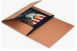 Corrugated flat mailer, 24x24,  zero depth, 4"tuck, 2" 