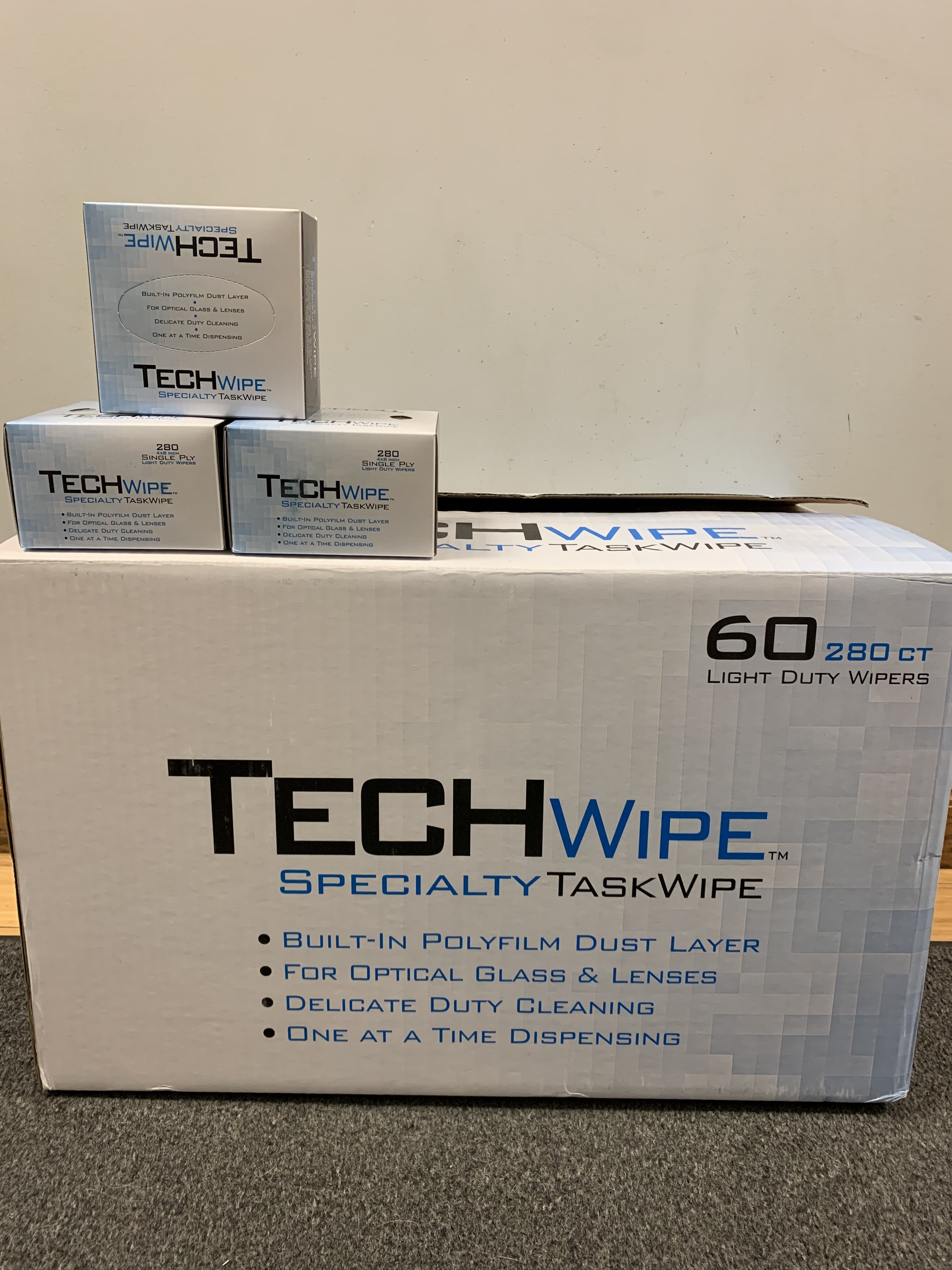 Wiper,4 x 8, 16800, Pop-up  Box, 60 Boxes/280, White