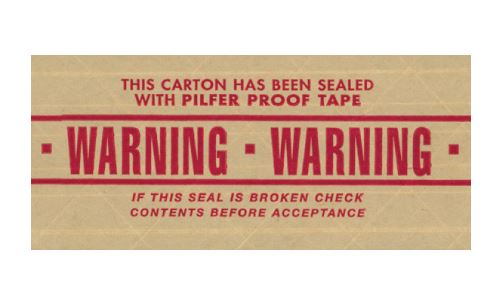 Tape, 3"x450', Pre-Printed, "Warning", 10 Rls/Case