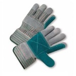 Glove, Leather Double Palmed W 2.5" Rubberized Safety Cuff