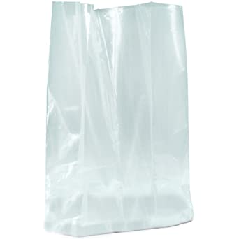 BAG, poly, 50x42x47, 1.5mil  mPE, clear, printed red 