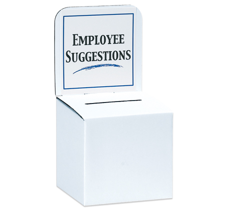 Ballot Box,10x10x9-10", ct32B, White, One Piece Carton,