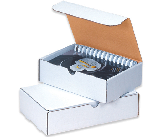 Mailer, 12-1/8"x9-1/4"x6", White, 200# 50/bndl