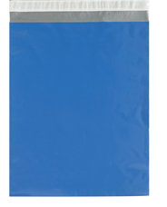 Mailer, Poly, 12" x 15 1/2", 2.5 mil, Self-Seal, Blue,