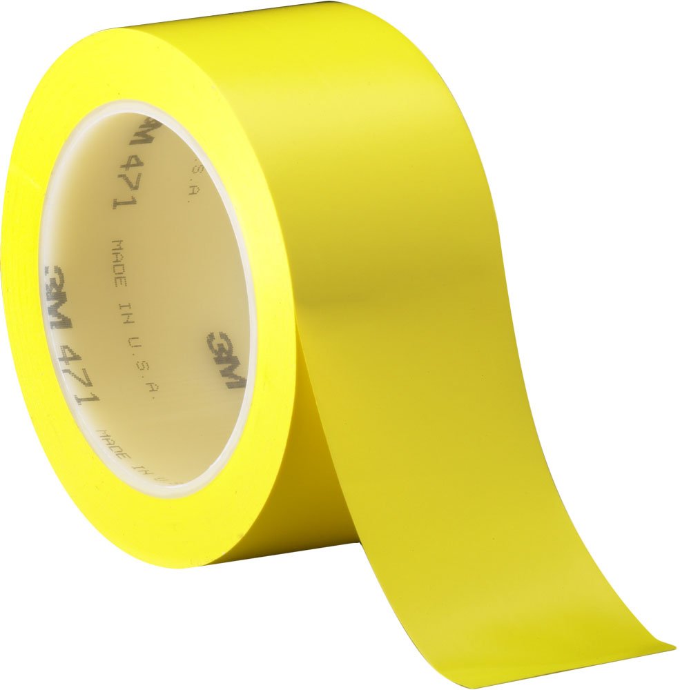 Tape, Vinyl 2"x36 yd Yellow, 5.2 mil, 24/cs