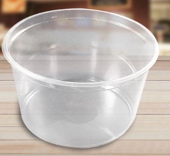 Container, White, Plastic,  Tub, delicontainer, 128 oz,