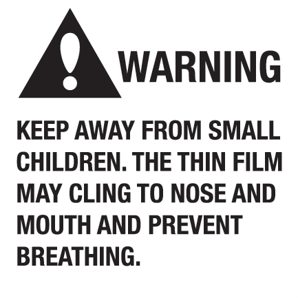 Label, 2" x 2", "Warning Keep Away From Small Children",