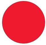 Label, 3/4" Fluorescent Red, Inventory Circle, 500/Rl