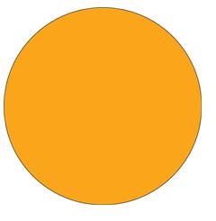 Labels 3/4" Fluorescent Orange Inventory Circle