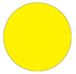 Label, 1", Circle, Yellow, 500labels/roll