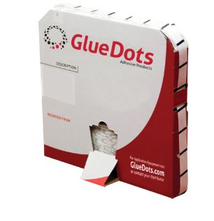 Adhesive, Glue Dots, 1/2"  Diameter, Low Tack, Low 