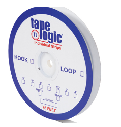 Tape Strip,Hook, White, 3/4"x75