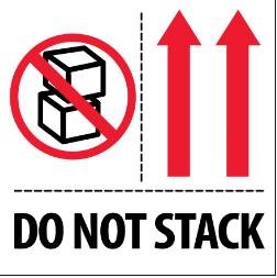 Label, 4 x 4" - "Do Not Stack"  3-in-1