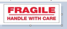 Labels, ,Fragile -Handle with  Care, 2"x55yds 36/case