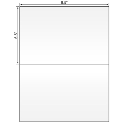 Laser Label, 8.5 x 5.5, 2UP (2  labels/sheet) 1000 sheets per 