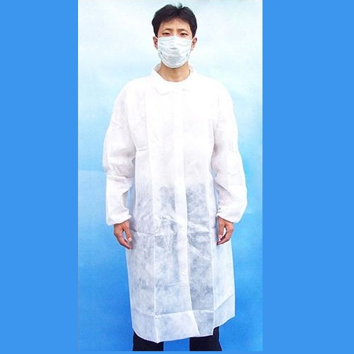 Lab Coat, Polypropylene, w/elastic wrist, no pockets,