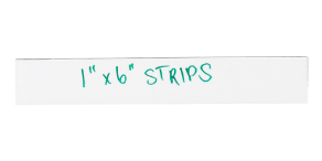 Magentic Strip, 1"x6", white,  write on/wipe off, 25/cs