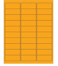 Laser label, 2-5/8"x1", Orange, 30/Labels/Sheet