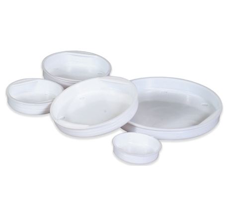 End Cap,5"for tubes,White Plastic, 100/Pack