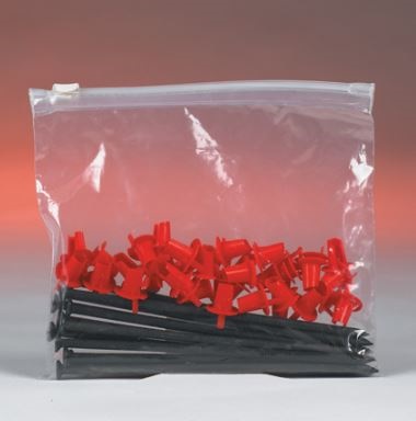 Poly Bag, 12-1/2 x 9",  3 Mil, Zip-Slide, 100/Case