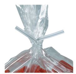 Twist Ties, Plastic, 6" x 5/32", White, 2000/cs