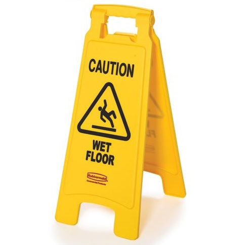 Floor Sign,"Caution-Wet Floor" (English Only) 2-Sided