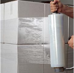Stretch Film, Hand Grade, 12" x 1500', 90 Gauge, Blown,