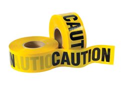 Tape, Safety, 3" x 1000', 3.0 mil, "Caution", Barricade