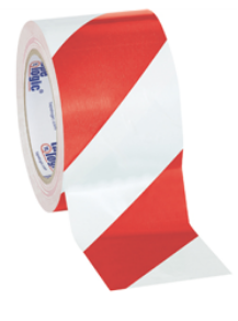 Tape, Safety, 3" x 36 yds, 7.0 mil, Vinyl, Red &amp; White, 3