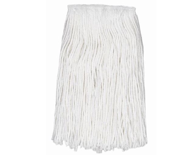 Mop, 24 OZ, Cut-End 1.25", Wet Cotton,Narrow Headband