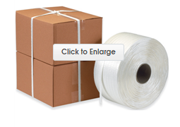 Strap,Polyester,1/2"X3900' WHITE Woven,700#Tensile