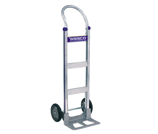 Hand Truck, 49" x 18", Aluminum, Solid Rubber Wheels,