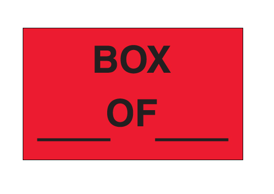 Label, Box _ of _ 3"x5", 500/rl