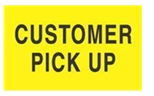 3 x 5" Customer Pick Up Label, 500/roll