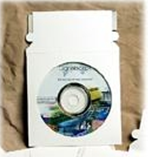 5 x 5" #CD2PS CD Mailer with Window White Self-Seal