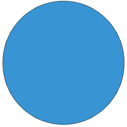 Label, 3/4" Circle, Inv., Lt.Blue, 500/Rl