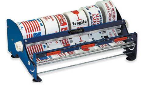 Label/Tape Dispenser, 12" width, 1-3 " cor diam.