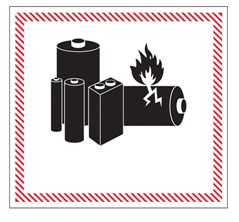 Label, Caution - Lithium Battery Handling, 4-5/8" x