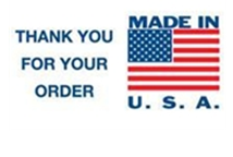 3 x 5" Made In USA Thank You for Your Order Label, 500/Roll