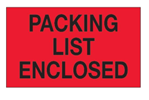 3 x 5" Packing List Enclosed Label(500/Roll)